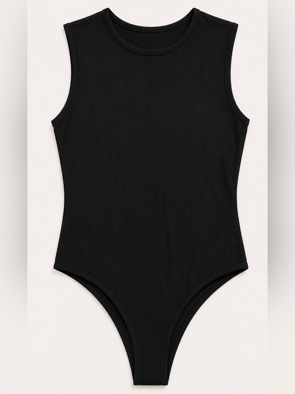 Bayse Layla Ribbed Bodysuit Black XXL NWT Sleeveless Minimalist